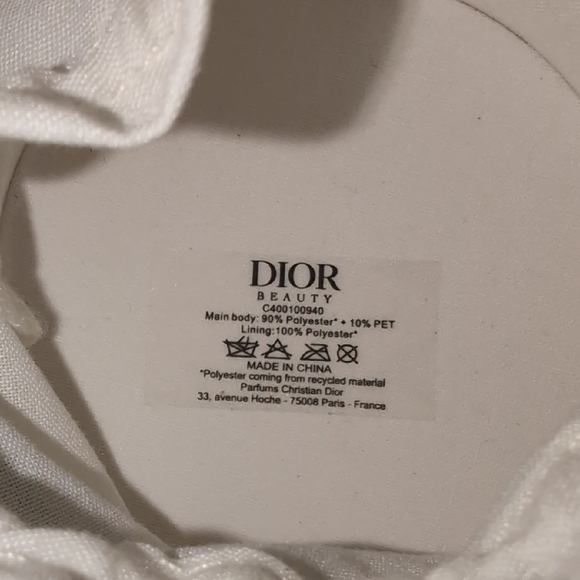 Dior Beige Round CD Embroidered Zip Card Holder - Picture 3 of 7
